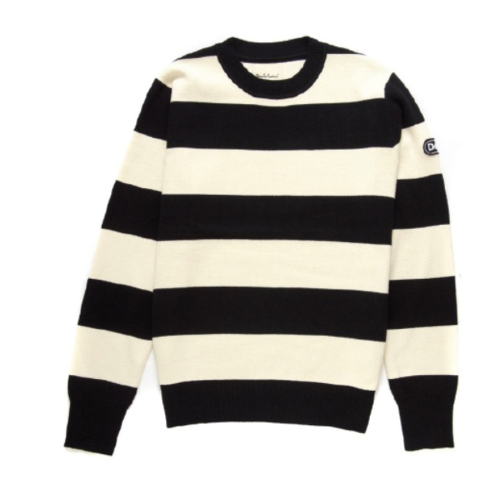 DEUS EX MACHINA block stripe crew sweater